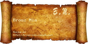 Brosz Mia névjegykártya